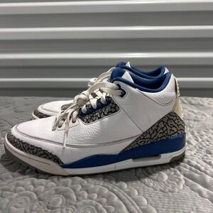 Air Jordan 3 Retro Wizards True Blue Metallic CT8532-148 Mens Size 8 Sneakers
